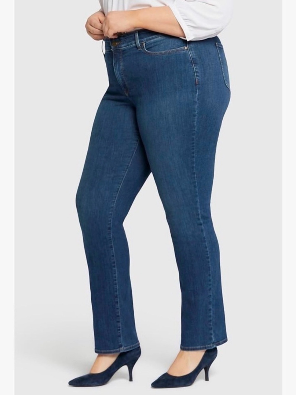 NYDJ Womens Plus Size jeans Marilyn Straight leg Ankle Slimming Flattering Fit18